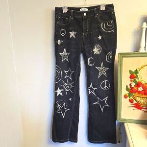 Reworked Star And Moon White House Black Market Jeans